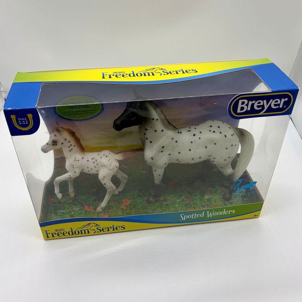 Breyer #62207 Spotted Wonders Knabstrupper & Foal Freedom Series White Brown NEW - Picture 9 of 12